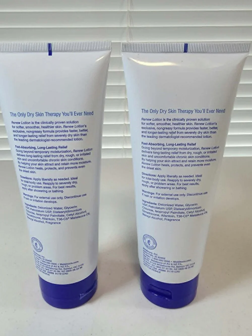 RENEW INTENSIVE SKIN THERAPY LOTION MELALEUCA LOT OF 2 - 8 OZ. EACH NEW